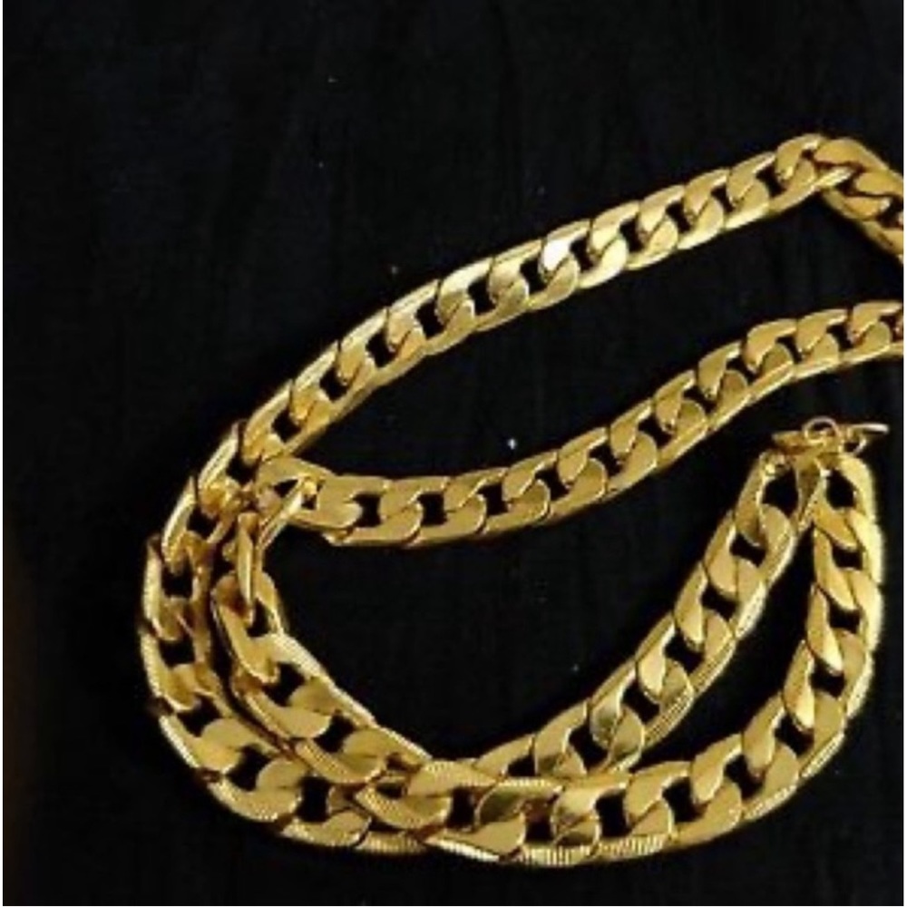 New 18k Gold Unisex Cuban Link Classic Minimalist Chain Handcrafted Necklace - Picture 15 of 16